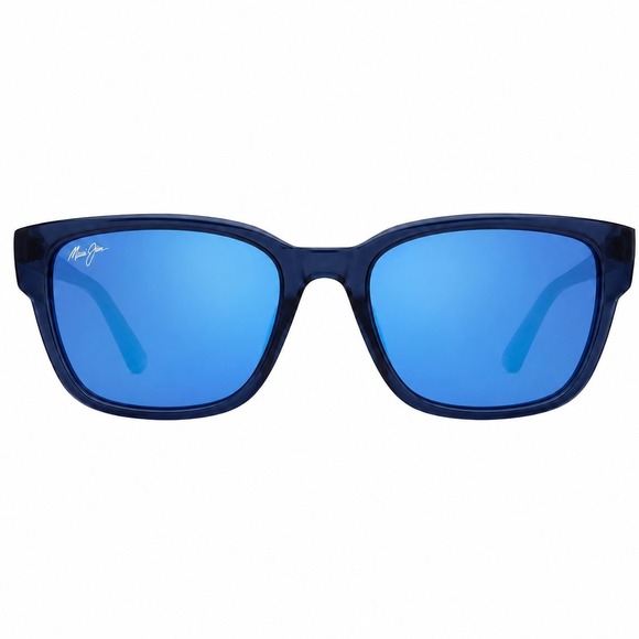 Maui Jim Kou Sunglasses Polarized Navy Blue Frame Blue Lenses 55-19-143 MJ884-03
